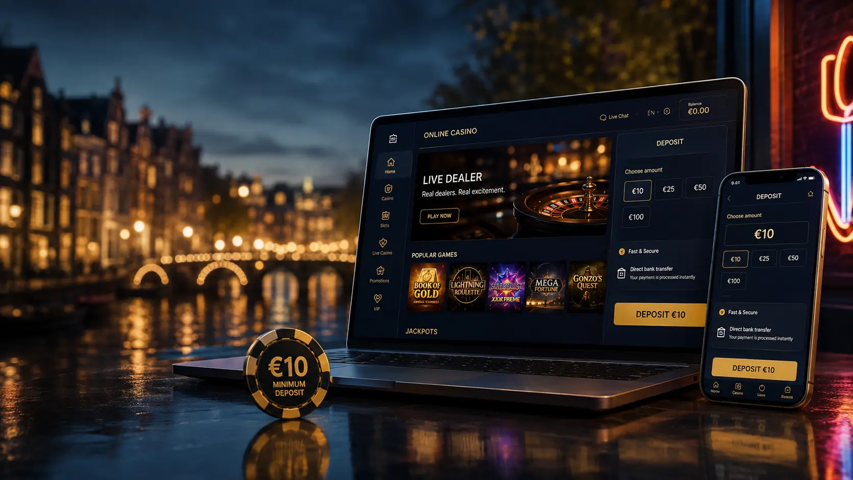 Casino 10 euro deposit via iDEAL, snel en veilig storten met je eigen bankapp